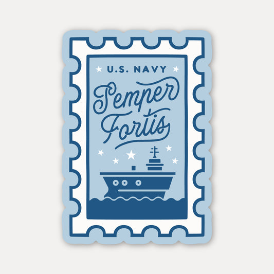 Semper Fortis Navy Stamp Sticker