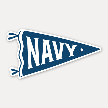 Navy Pennant Vinyl Sticker