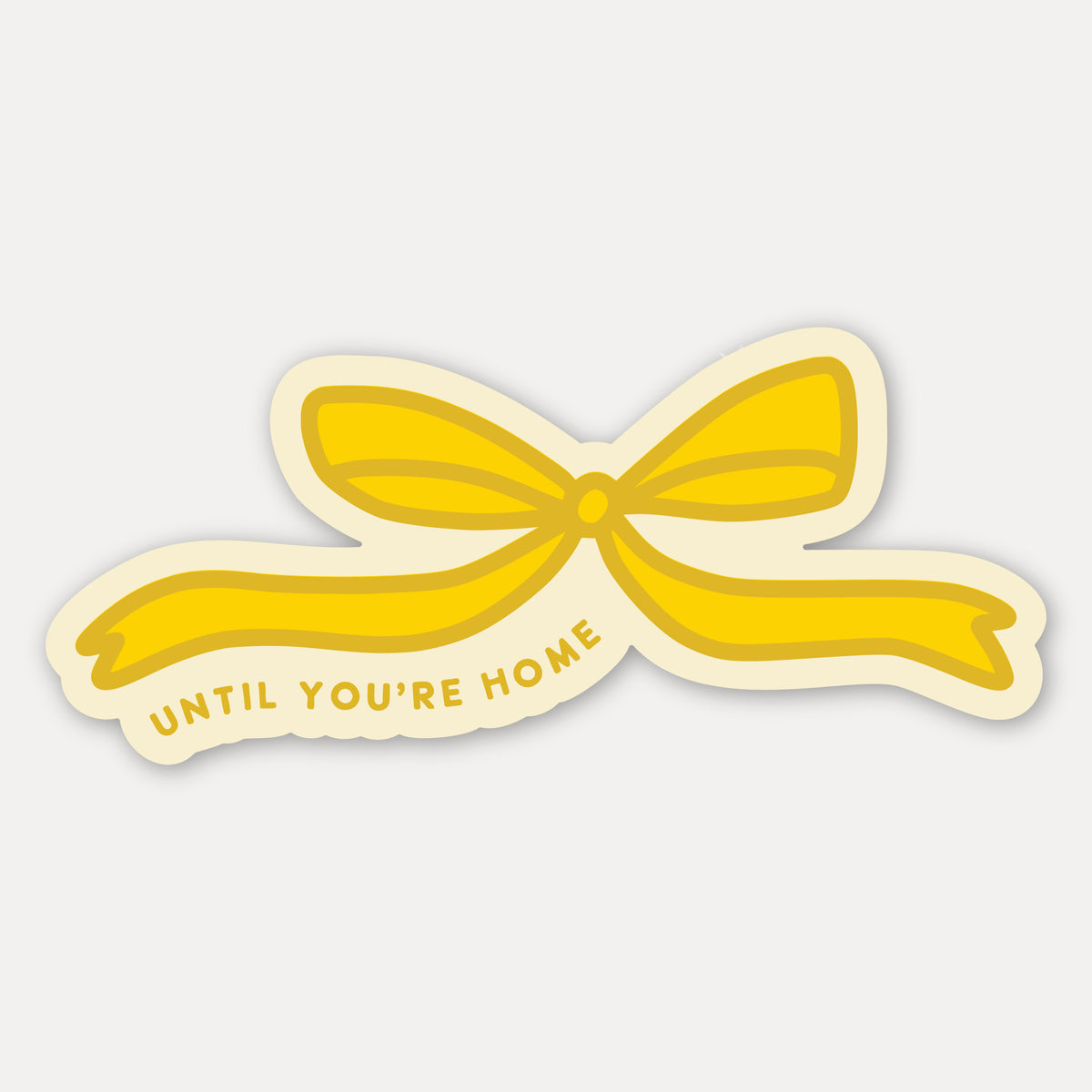 Deployment Sticker - Until You're Home Yellow Ribbon