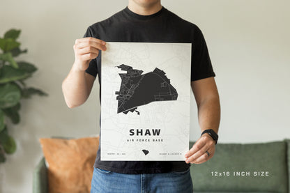 Shaw Air Force Base Map Print