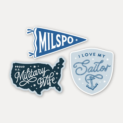 Navy Wife Vinyl Sticker Pack