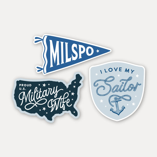Navy Wife Vinyl Sticker Pack