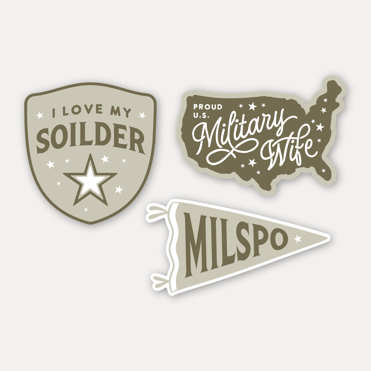 Army Wife Vinyl Sticker Pack