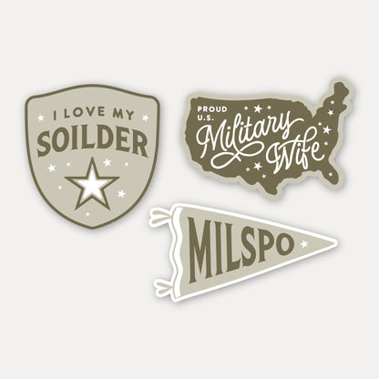 Army Wife Vinyl Sticker Pack