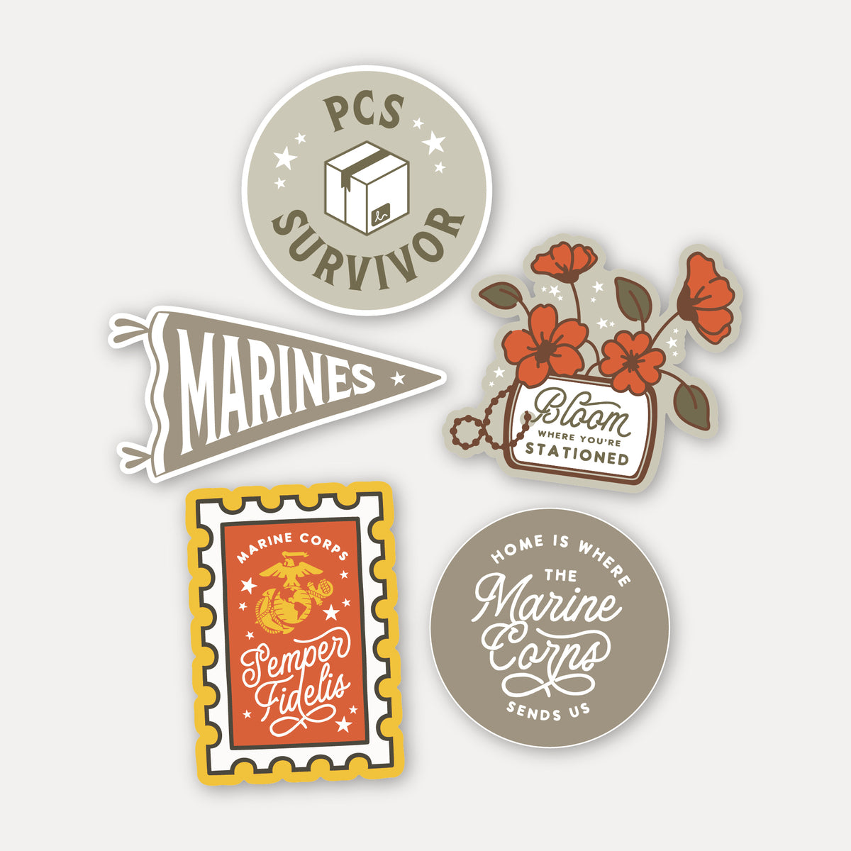 Marine Corps Vinyl Sticker Pack