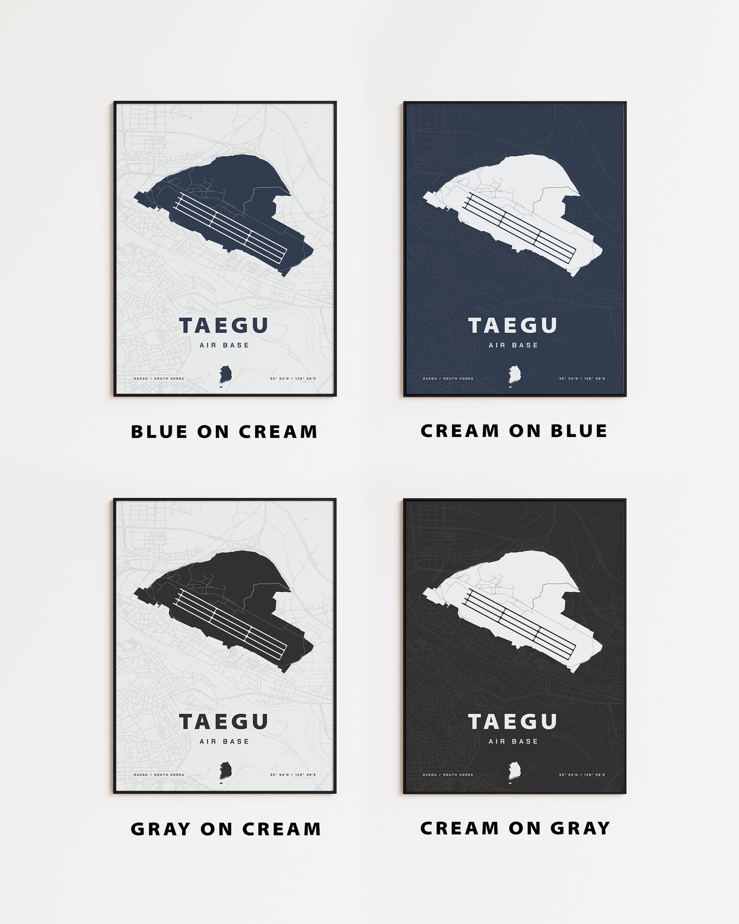 Taegu Air Base Map Print