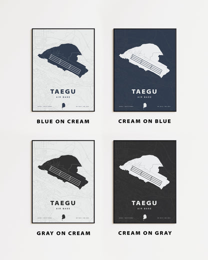 Taegu Air Base Map Print