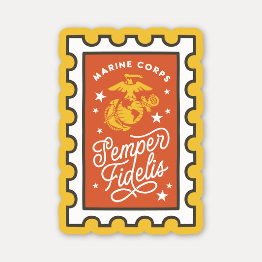 Semper Fidelis Marine Corps Stamp Sticker