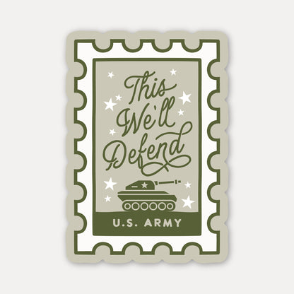 This We’ll Defend Army Stamp Sticker