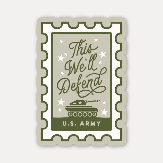 This We’ll Defend Army Stamp Sticker