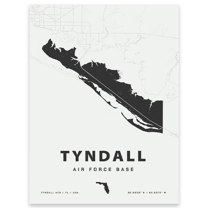 Tyndall Air Force Base Map Print