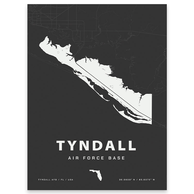 Tyndall Air Force Base Map Print