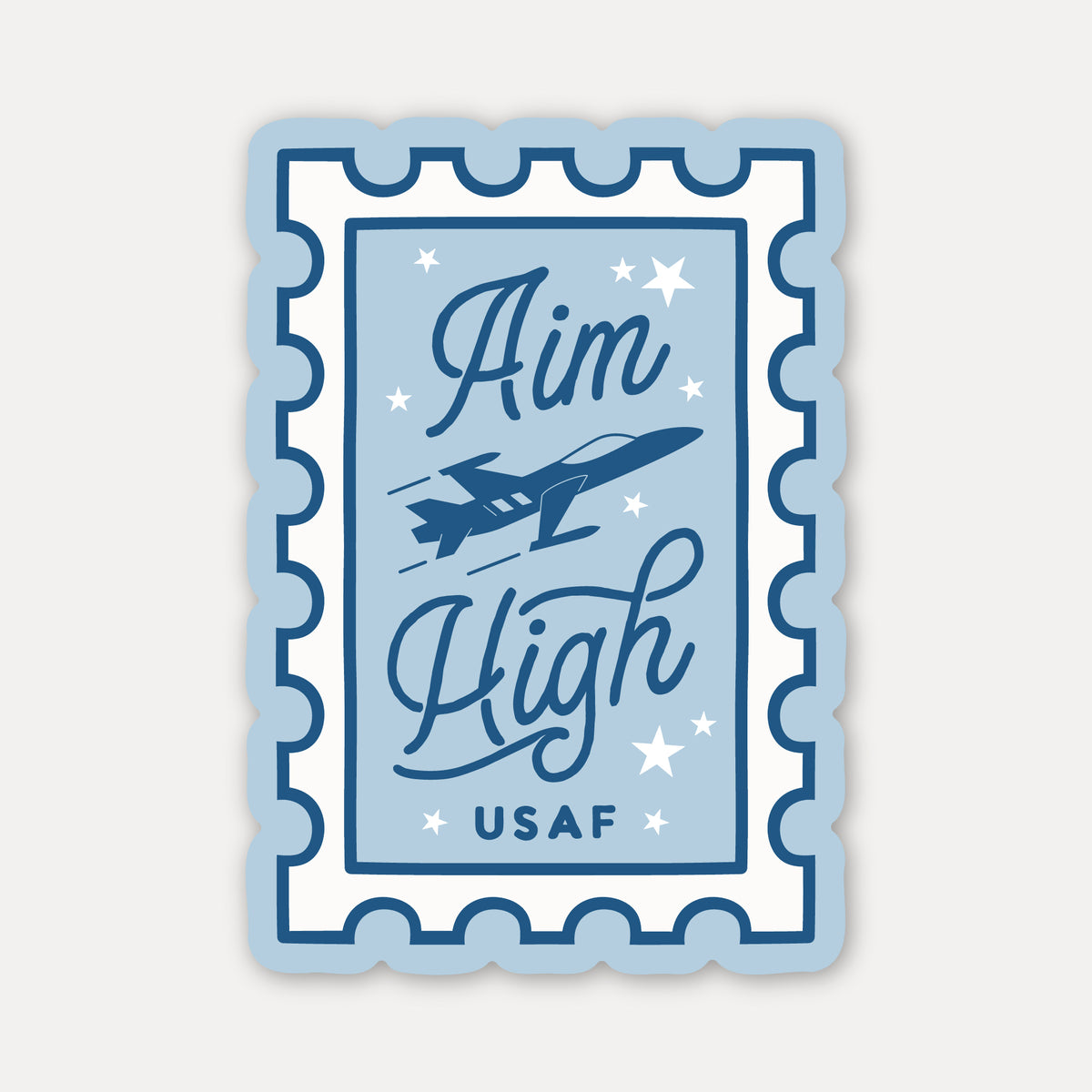 Aim High Air Force Stamp Sticker