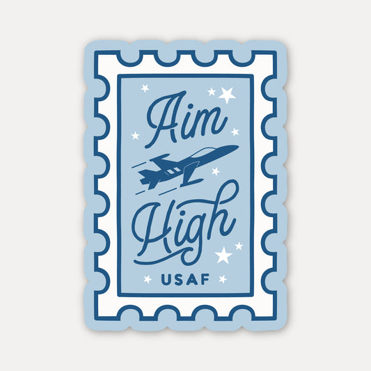 Aim High Air Force Stamp Sticker