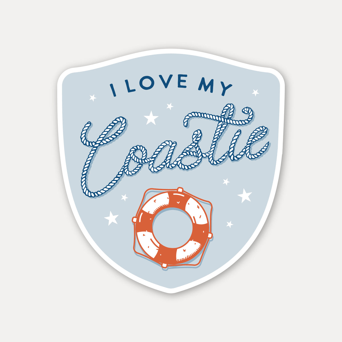I Love My Coastie Sticker