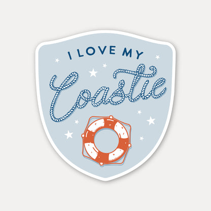 I Love My Coastie Sticker