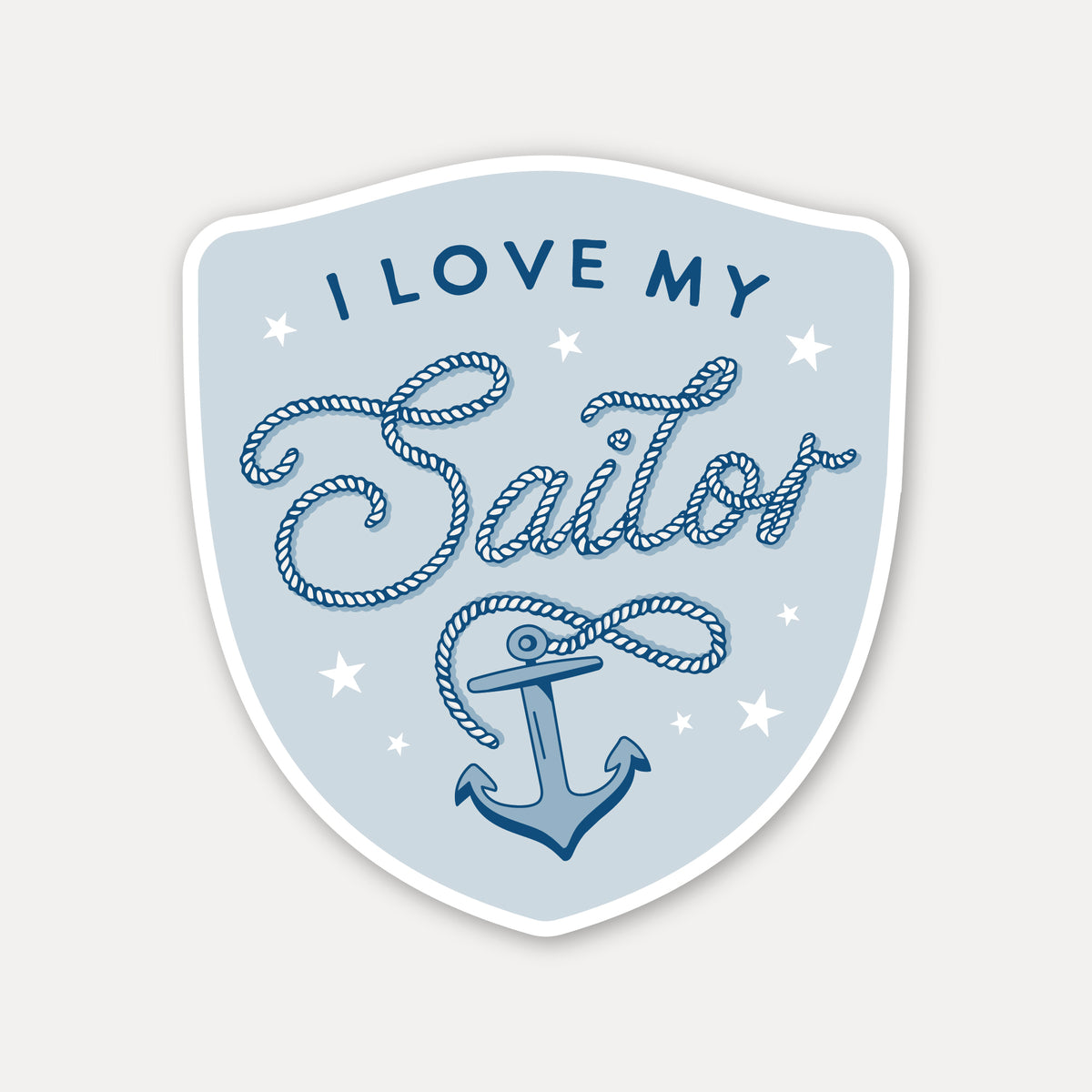 I Love My Sailor Sticker