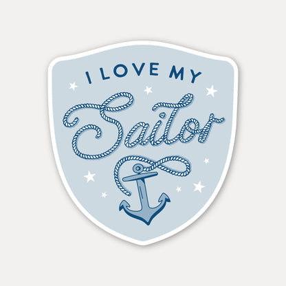 I Love My Sailor Sticker