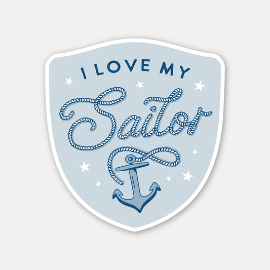 I Love My Sailor Sticker
