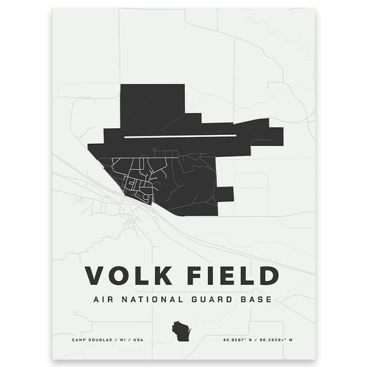 Volk Field Air National Guard Base Map Print