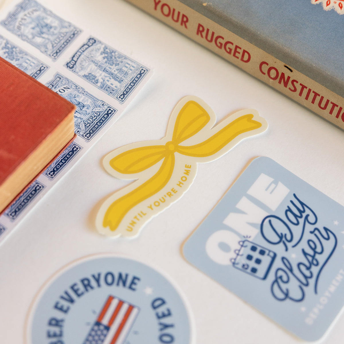 Deployment Sticker - Until You're Home Yellow Ribbon