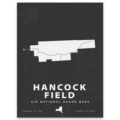 Hancock Field Air National Guard Base Map Print