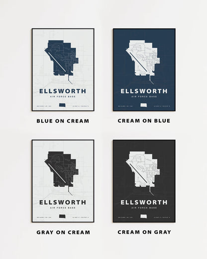 Ellsworth Air Force Base Map Print