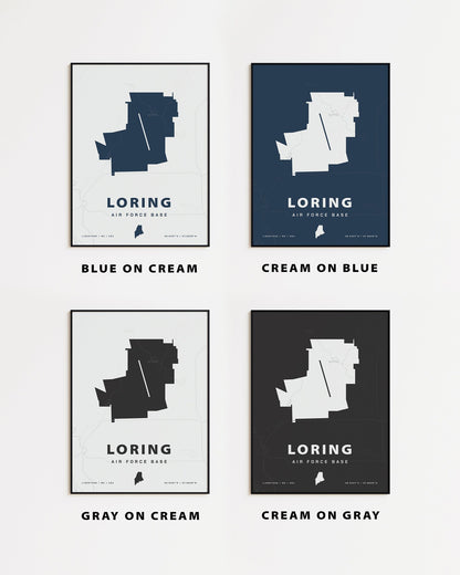 Loring Air Force Base Map Print