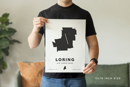 Loring Air Force Base Map Print