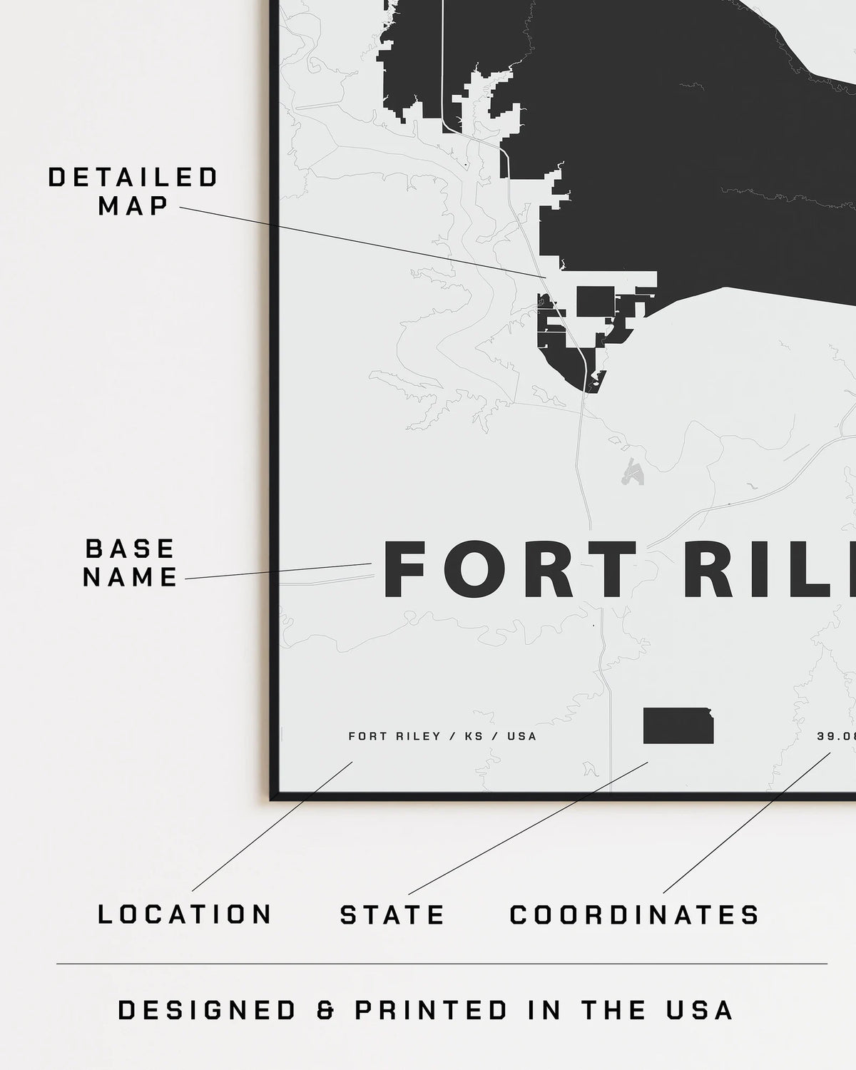 Fort Riley Dpw Building Map Fort Riley Map Print | Home Base Maps