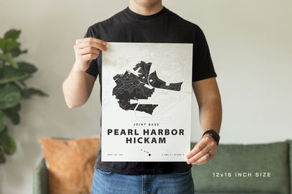 Joint Base Pearl Harbor-Hickam Map Print