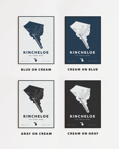 Kincheloe Air Force Base Map Print