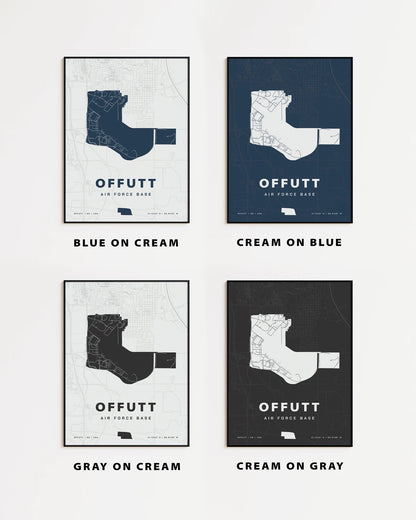 Offutt Air Force Base Map Print