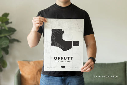 Offutt Air Force Base Map Print