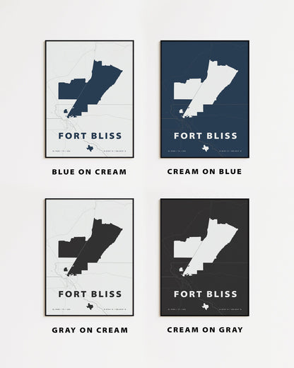 Fort Bliss Map Print