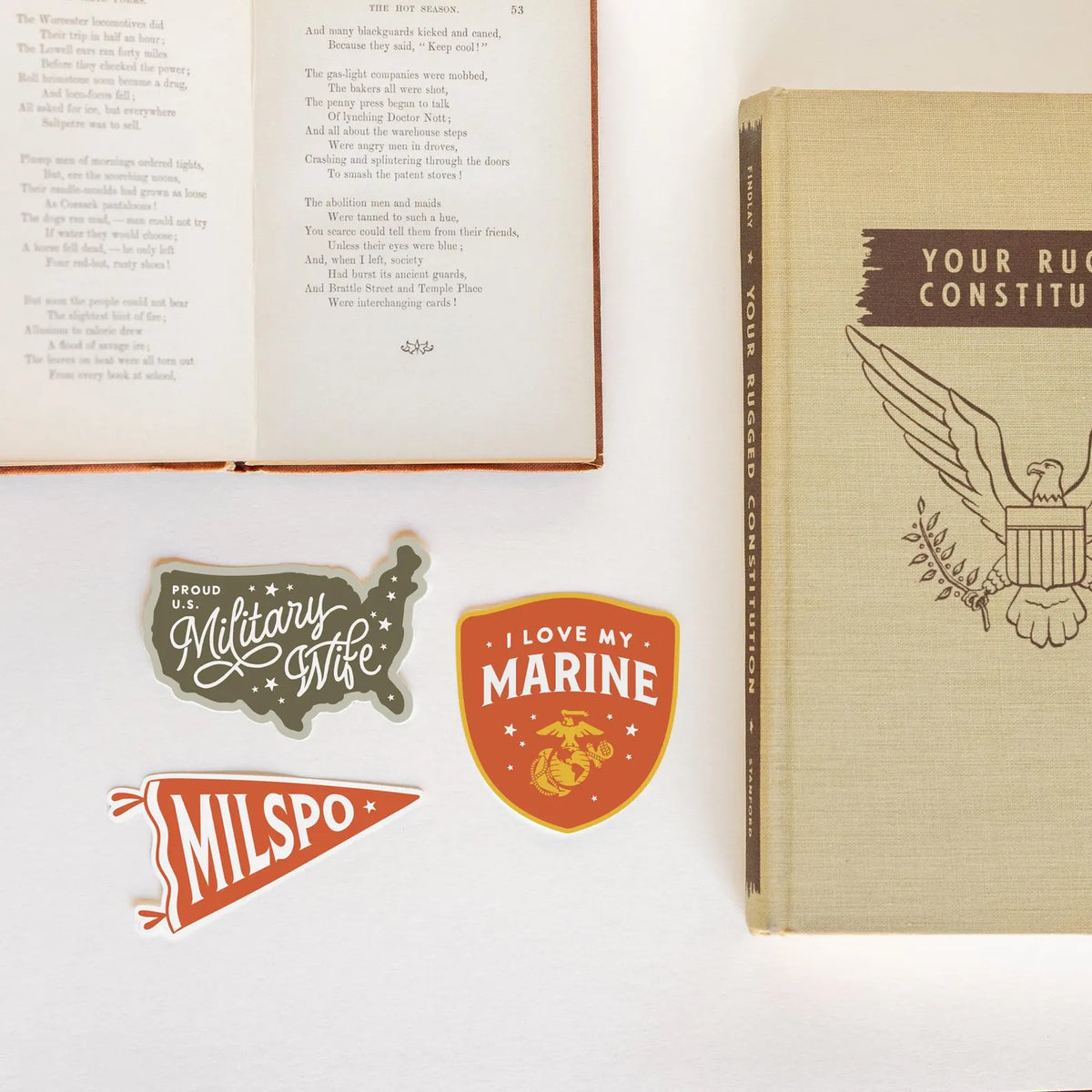 I Love My Marine Sticker