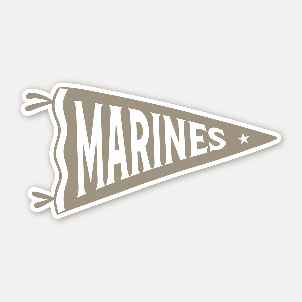 Marines Pennant Vinyl Sticker