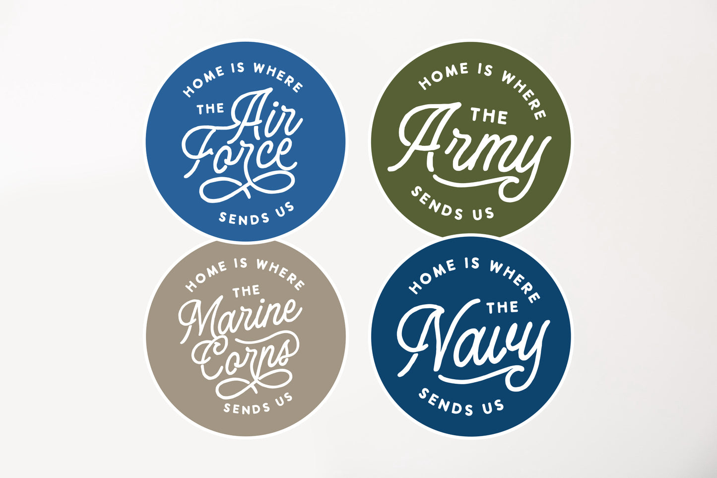 Home is where the Army sends us Vinyl Sticker