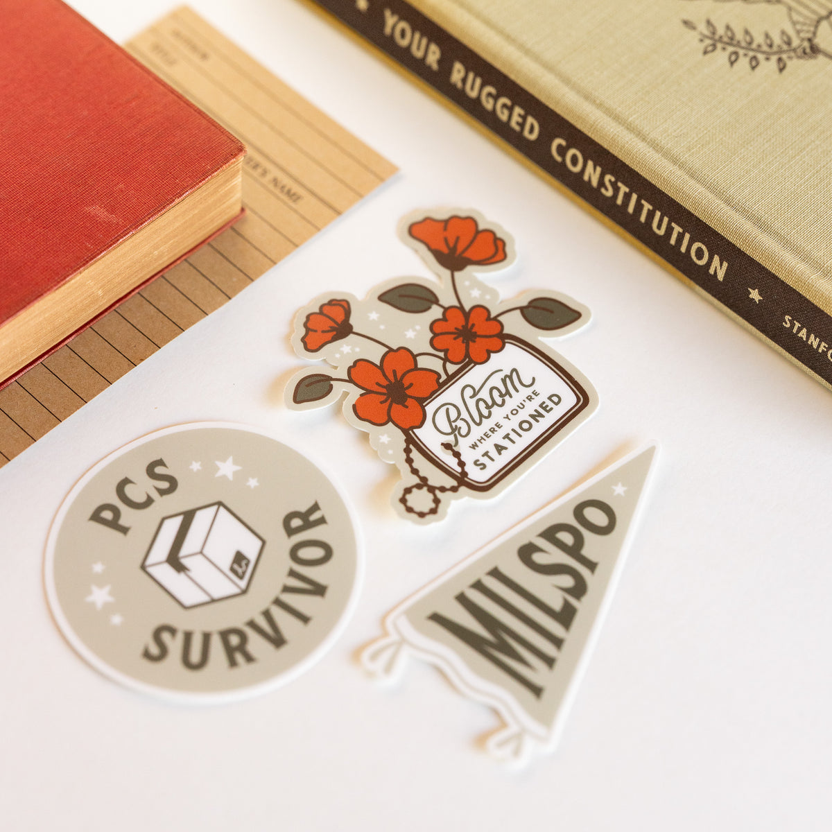 Military Spouse Pennant Vinyl Sticker