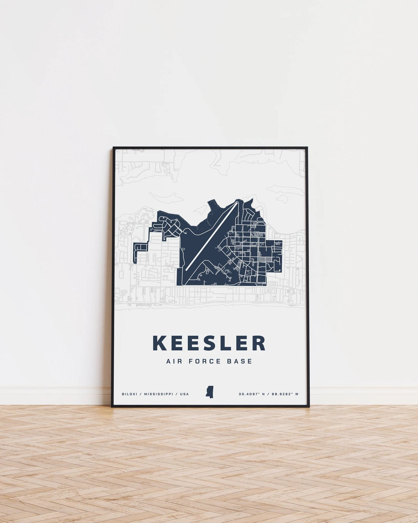 Keesler Air Force Base map print