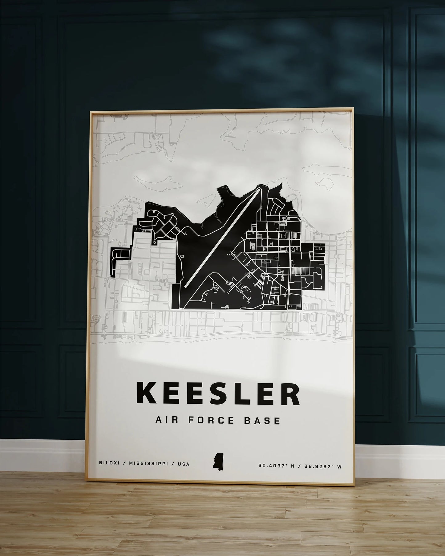 Keesler Air Force Base map print